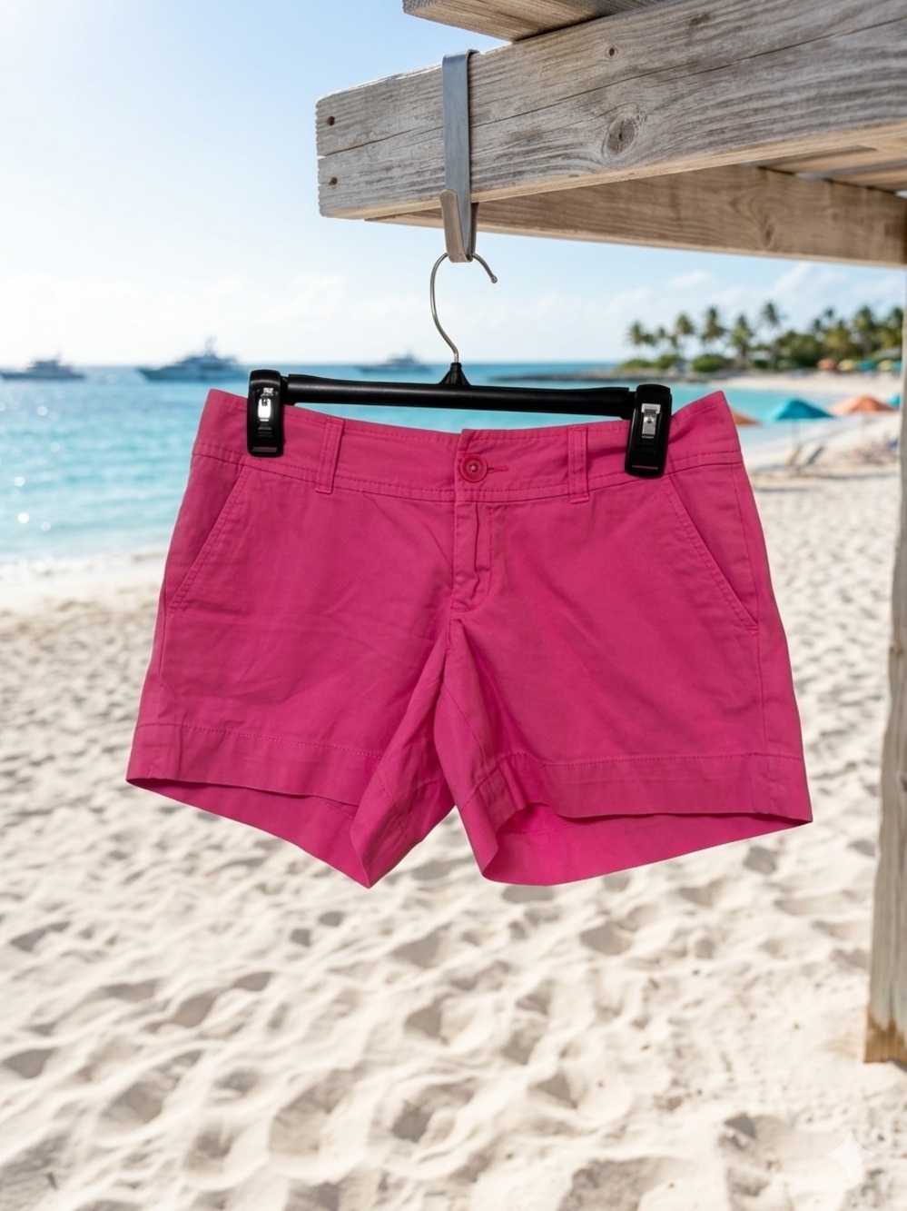 Lilly Pulitzer Bright Hot Pink Cotton Bermuda Shorts